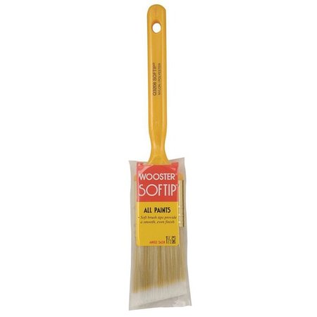 Wooster 1-1/2" Angle Sash Paint Brush, Nylon/Polyester Bristle, Plastic Handle Q3208
